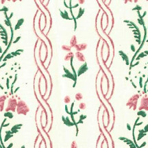 Pink Flowers and Stamped Twists Italian Print Paper ~ Rossi Italy